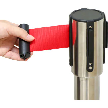 201 Stainless Steel Retractable Belt Barrier Stanchion Post