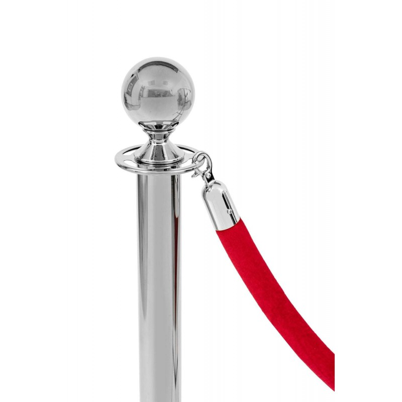 Stainless Steel Queue Rope Barrier Stanchion Pole